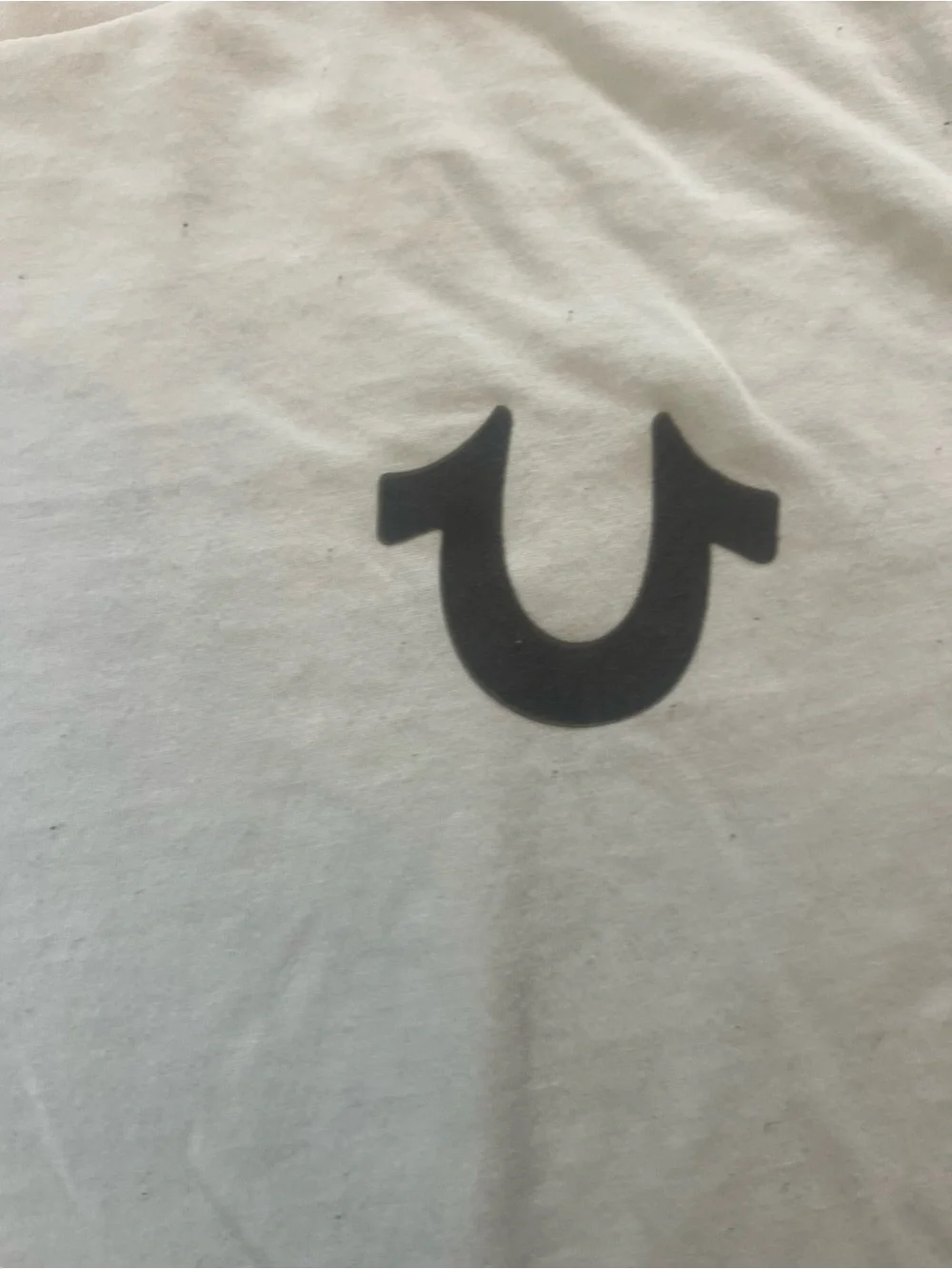 True Religion White Short Sleeve Crew T-Shirt with Small Logo